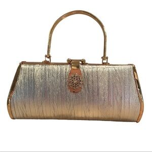 Elegant Gold Evening Clutch Handbag